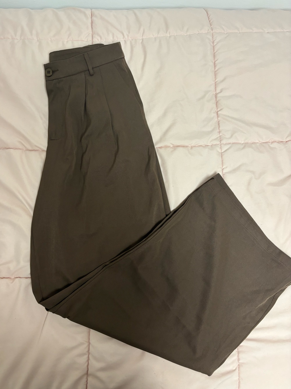 Brown Pleated Trousers